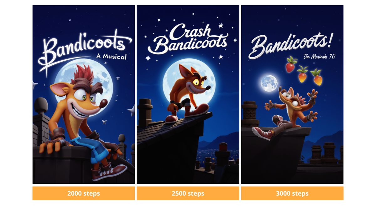 Crash is losing it in 3000 steps and beyond
